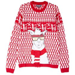 33 Degrees Mens Christmas Llama Long Sleeve Sweater
