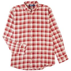 Boca Classics Mens Classic Plaid  Long Sleeve Flannel Shirt