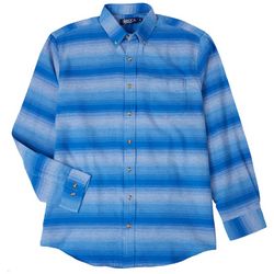 Boca Classics Mens Blues Plaid Flannel Shirt