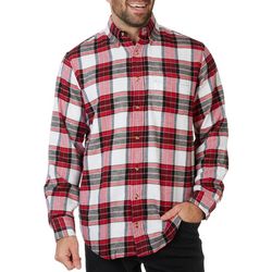 Mens Tackle & Tides Small Plaid Long Sleeve Flannel Shirt