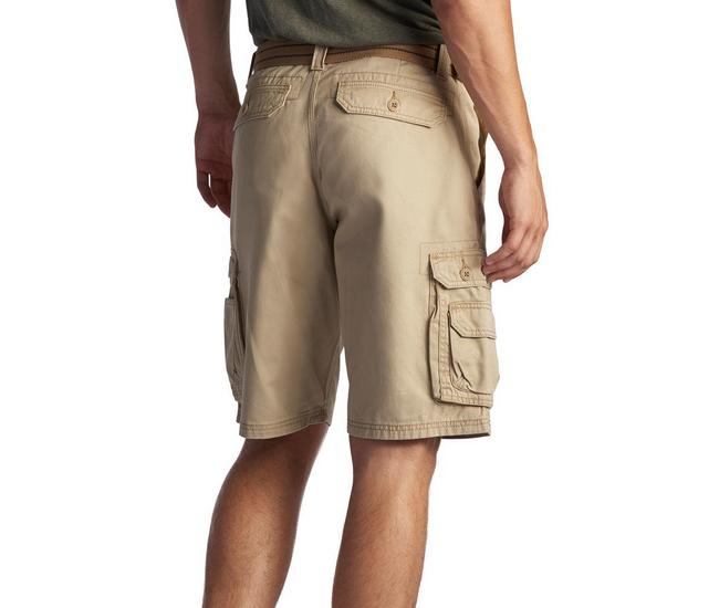 Lee Men's Big & Tall Dungarees Belted Wyoming Cargo Short, Ash Camo, 44