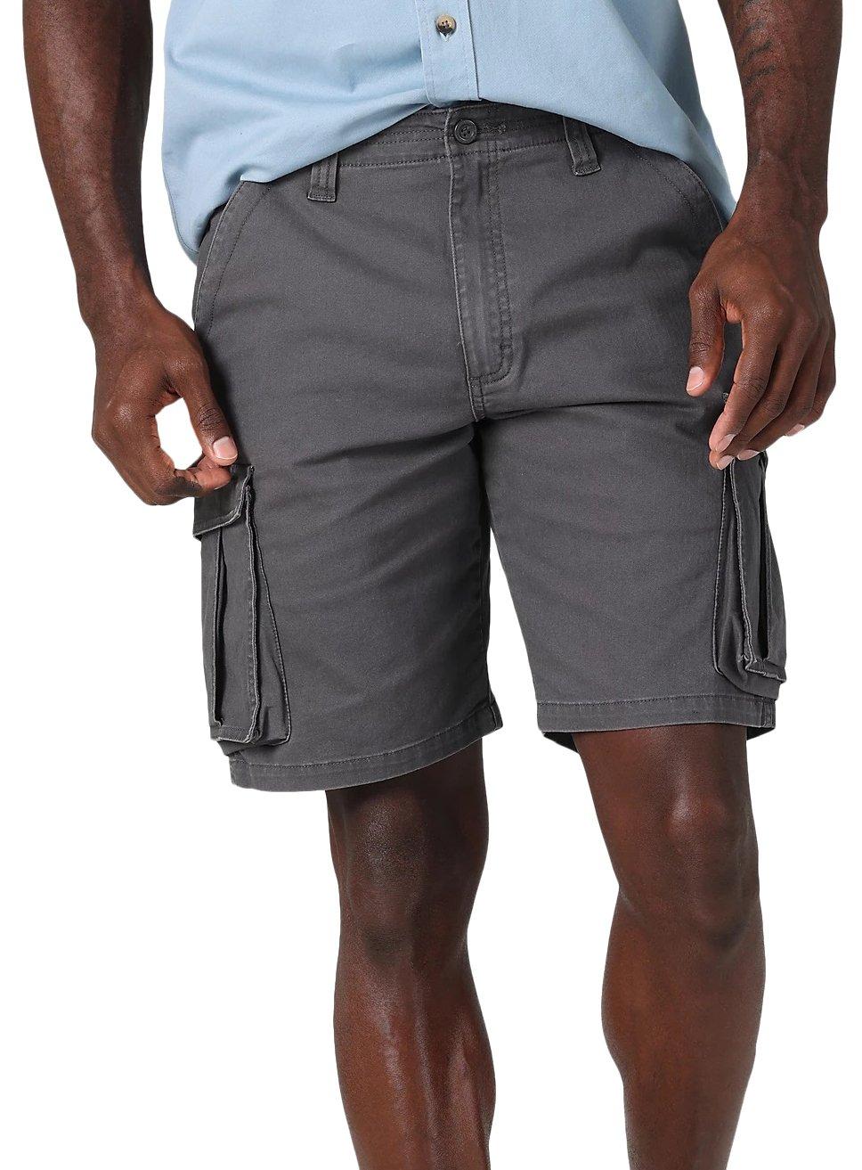 Mens Solid Utility Cargo Shorts