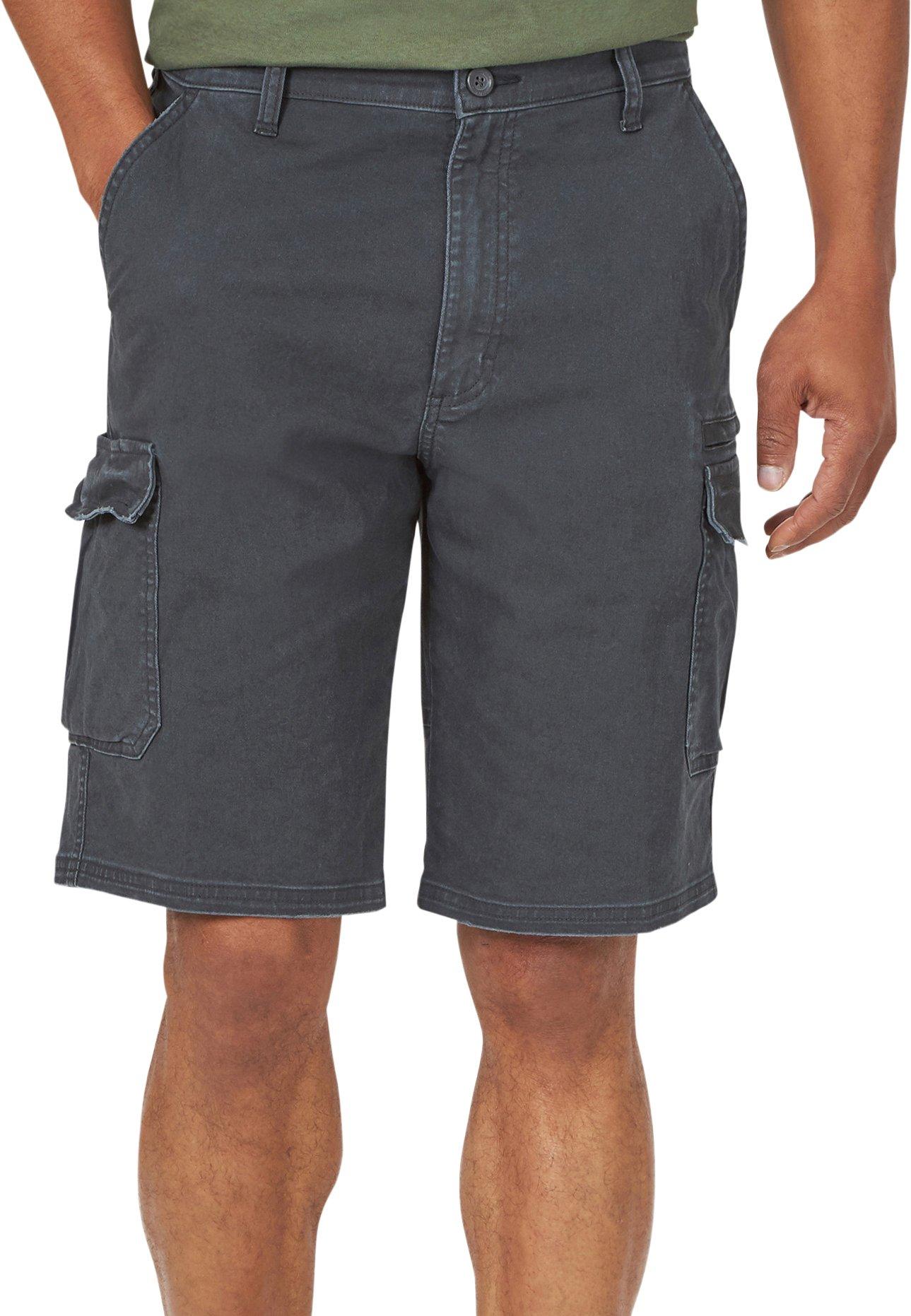 Burnside Mens Solid Zipper Traveler Cargo Shorts