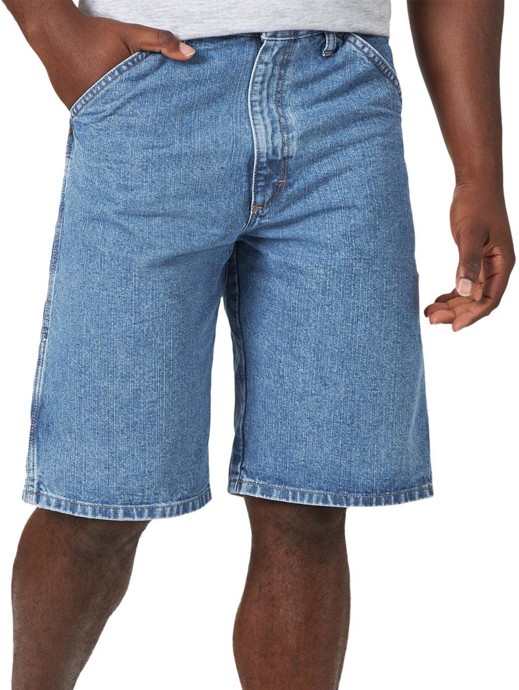 wrangler men's 5 pocket relaxed fit denim shorts