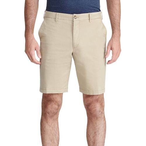 IZOD Mens Solid Color Saltwater Stretch Chino Shorts