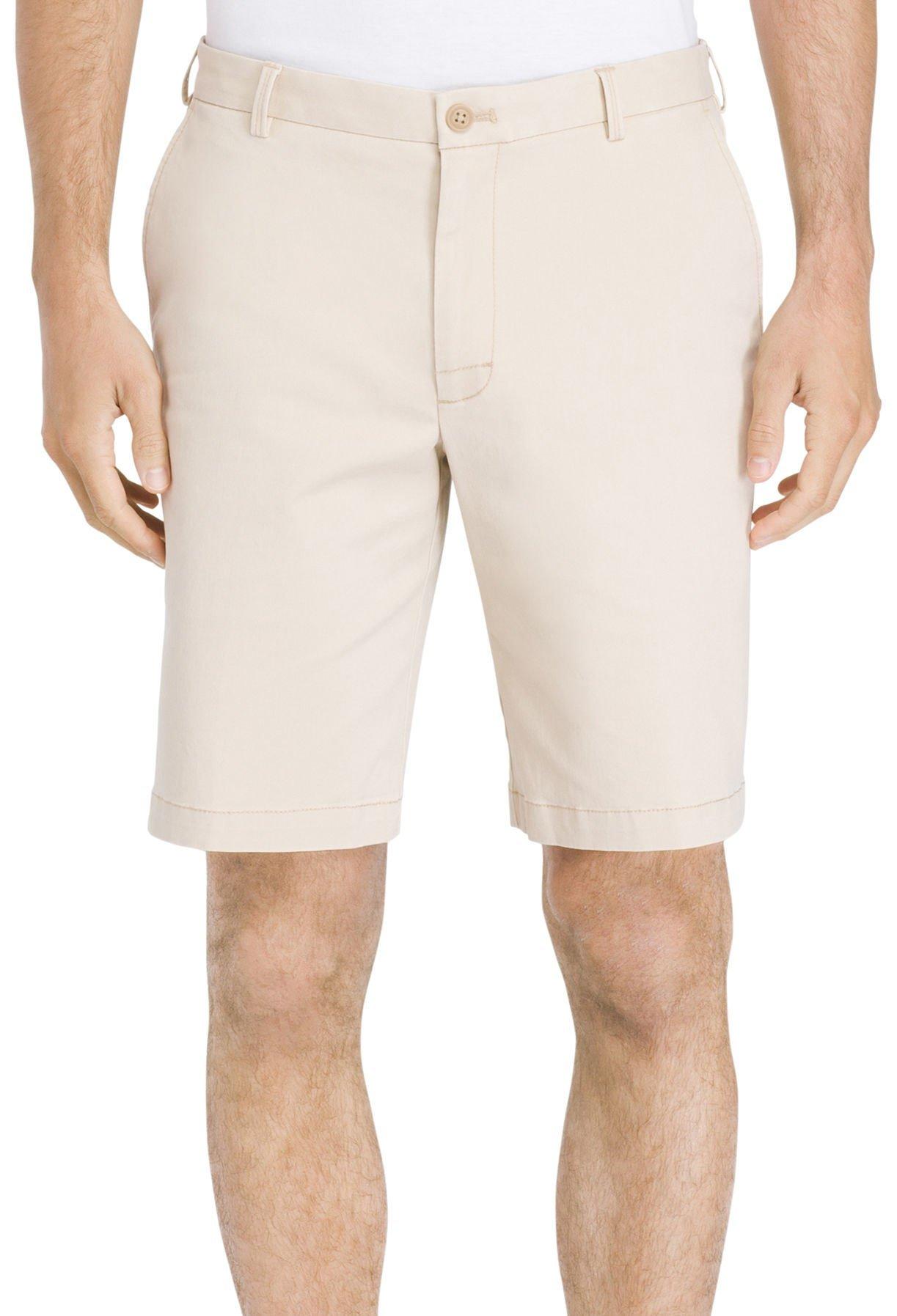 IZOD Mens Solid Flat Front Shorts