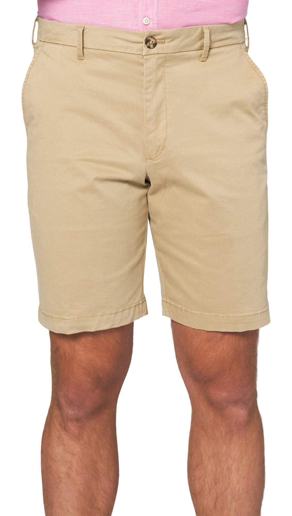 IZOD Mens Saltwater Stretch Solid Chino Shorts