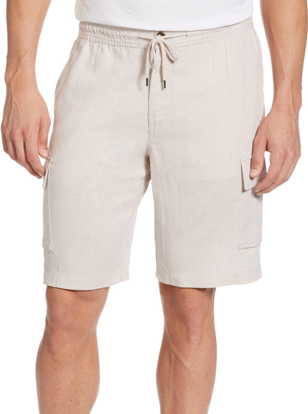 Cubavera Mens Linen-Blend Flat Front Shorts