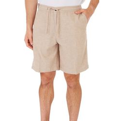 Cubavera Mens Linen Blend Cross Dye Shorts