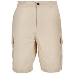 Mens Flat Front Solid Perfect Cargo Shorts
