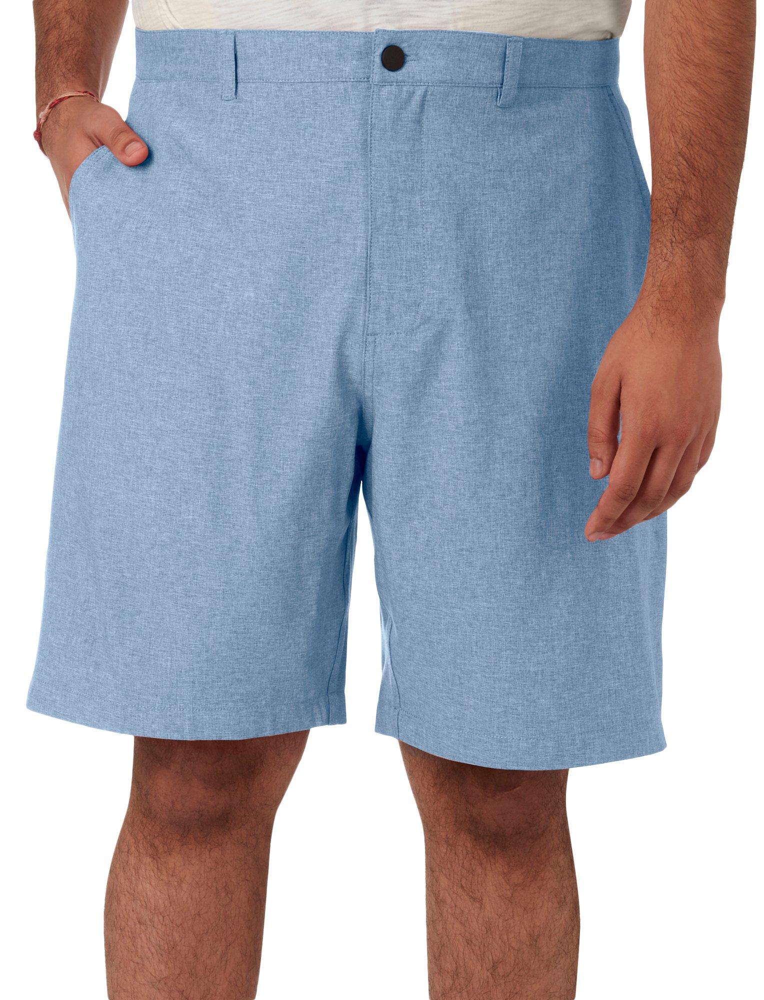 Mens Woven Heathered Solid Shorts