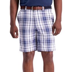 Haggar Mens Cool 18 Pro Tonal Plaid Shorts
