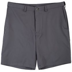 Haggar Mens Cool 18 Pro Flat Front Solid Shorts