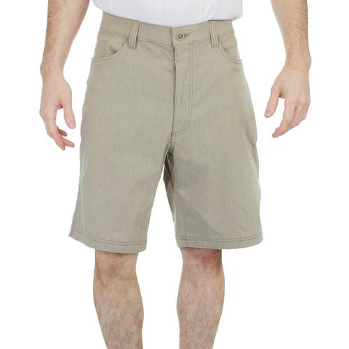 Haggar Mens 5 Pockets Oxford Solid Shorts