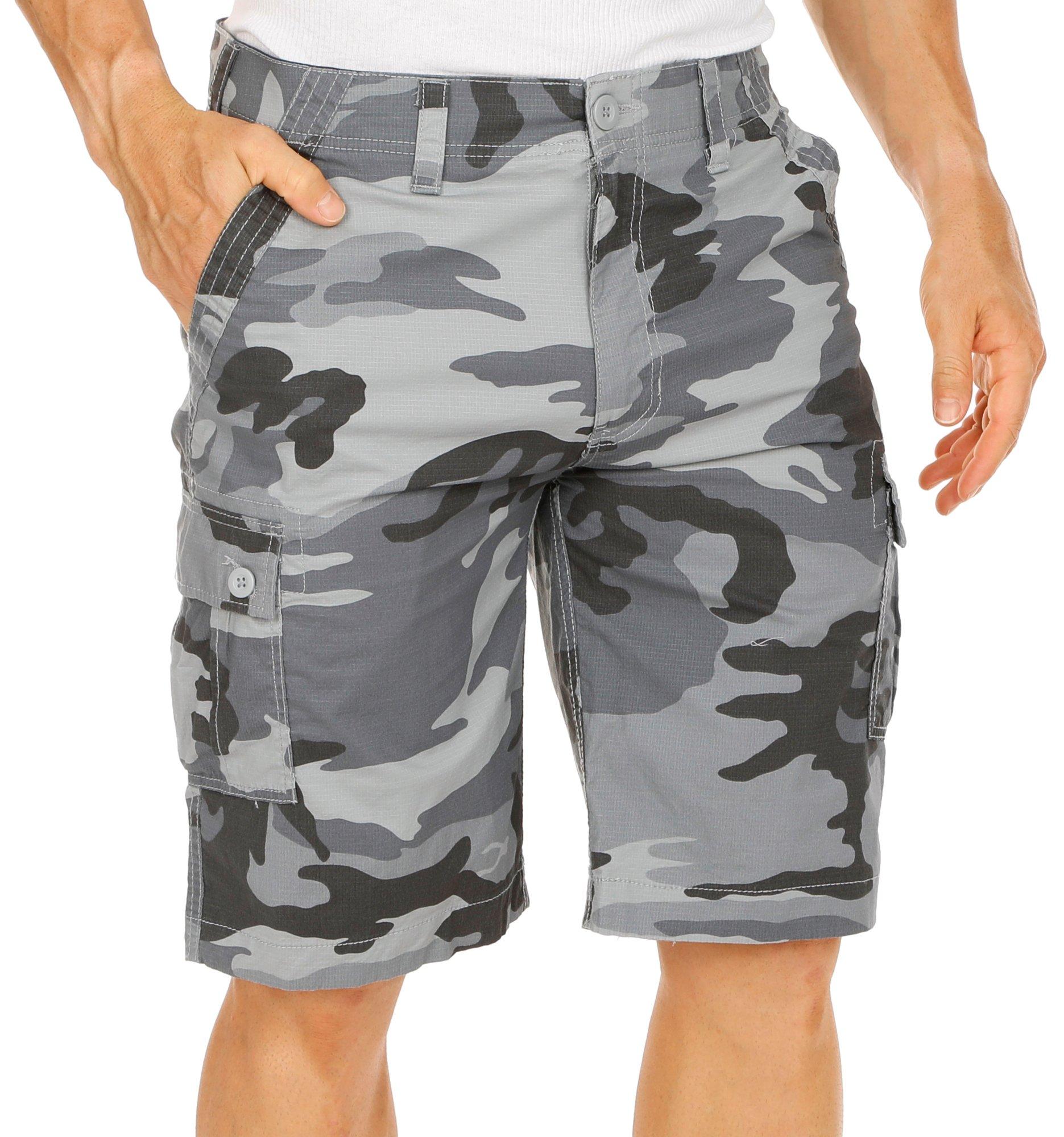 Reel Legends Cargo Camo Shorts Men's Size 36 Green Camouflage