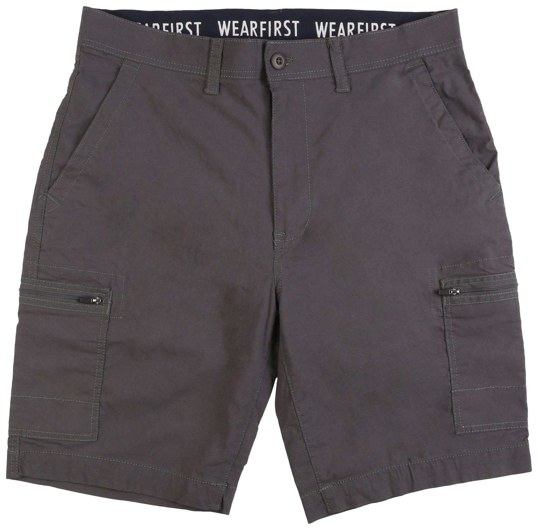Wearfirst Mens 10 in. Cargo Shorts - Black - 32W