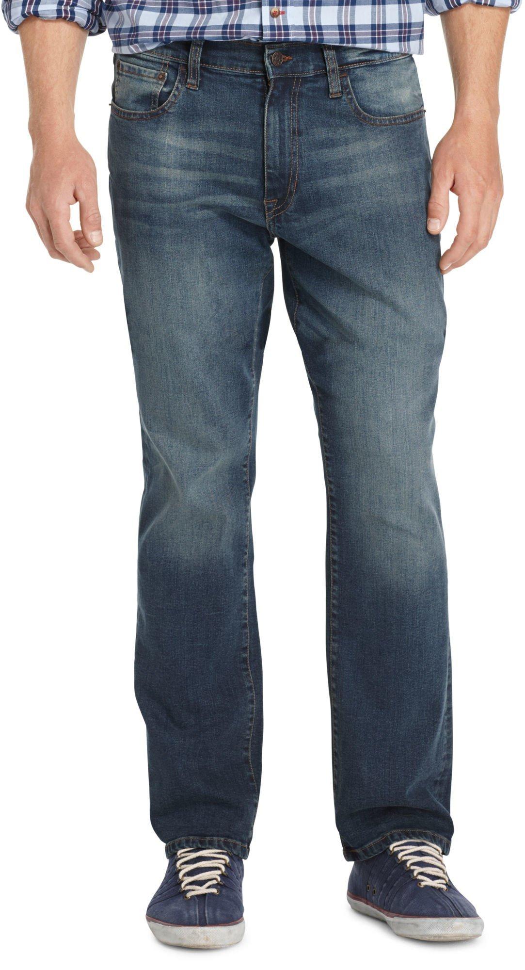 izod men's big & tall comfort stretch relaxed fit jean