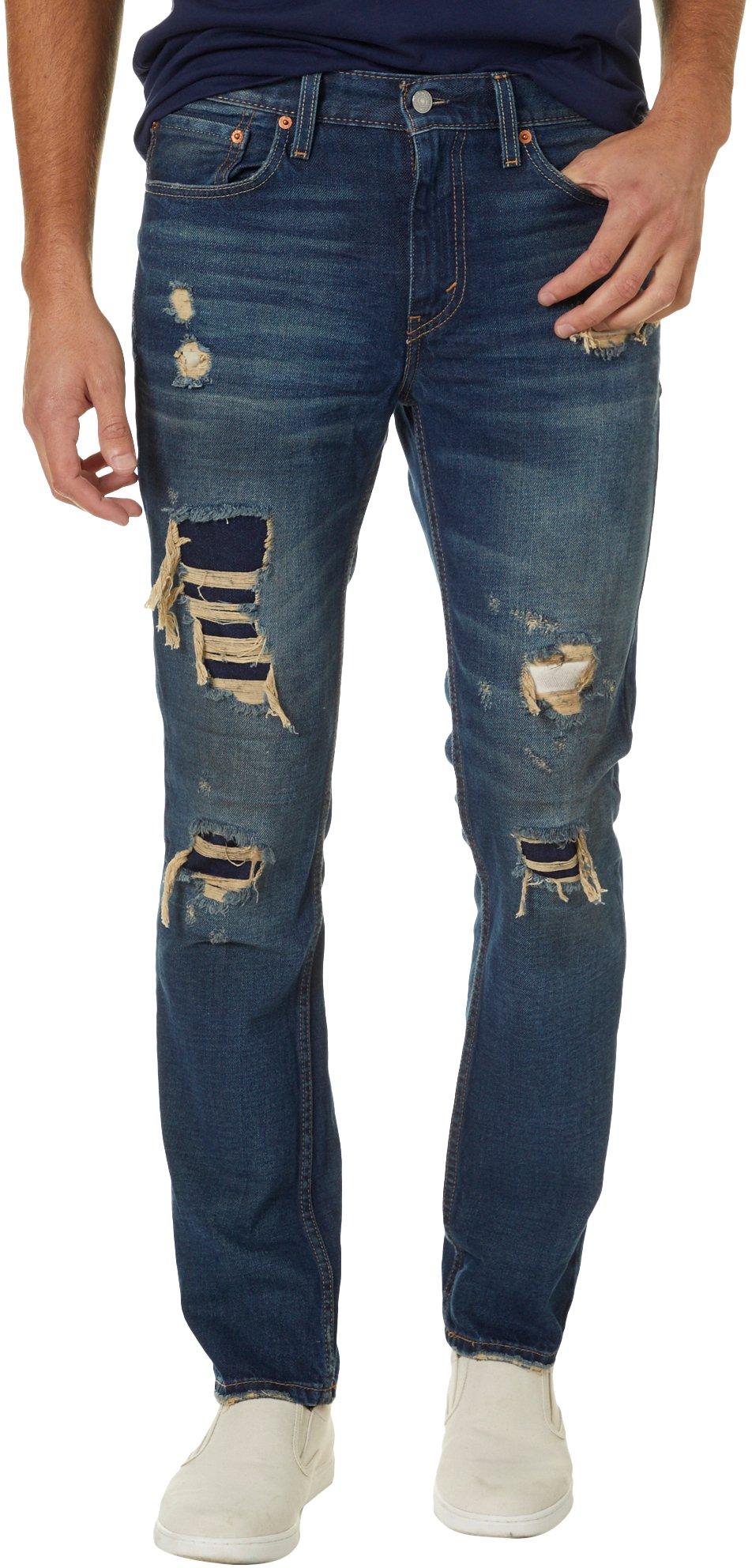 levis mens distressed jeans