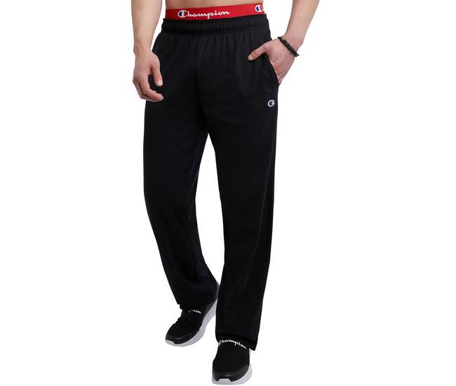 Champion Mens Solid Open Bottom Active Jogger Pants