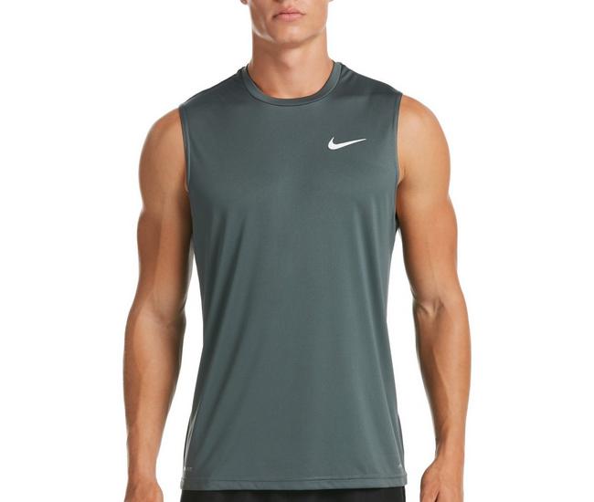 Nike Men's Heathered Sleeveless Hydroguard Swim Shirt.