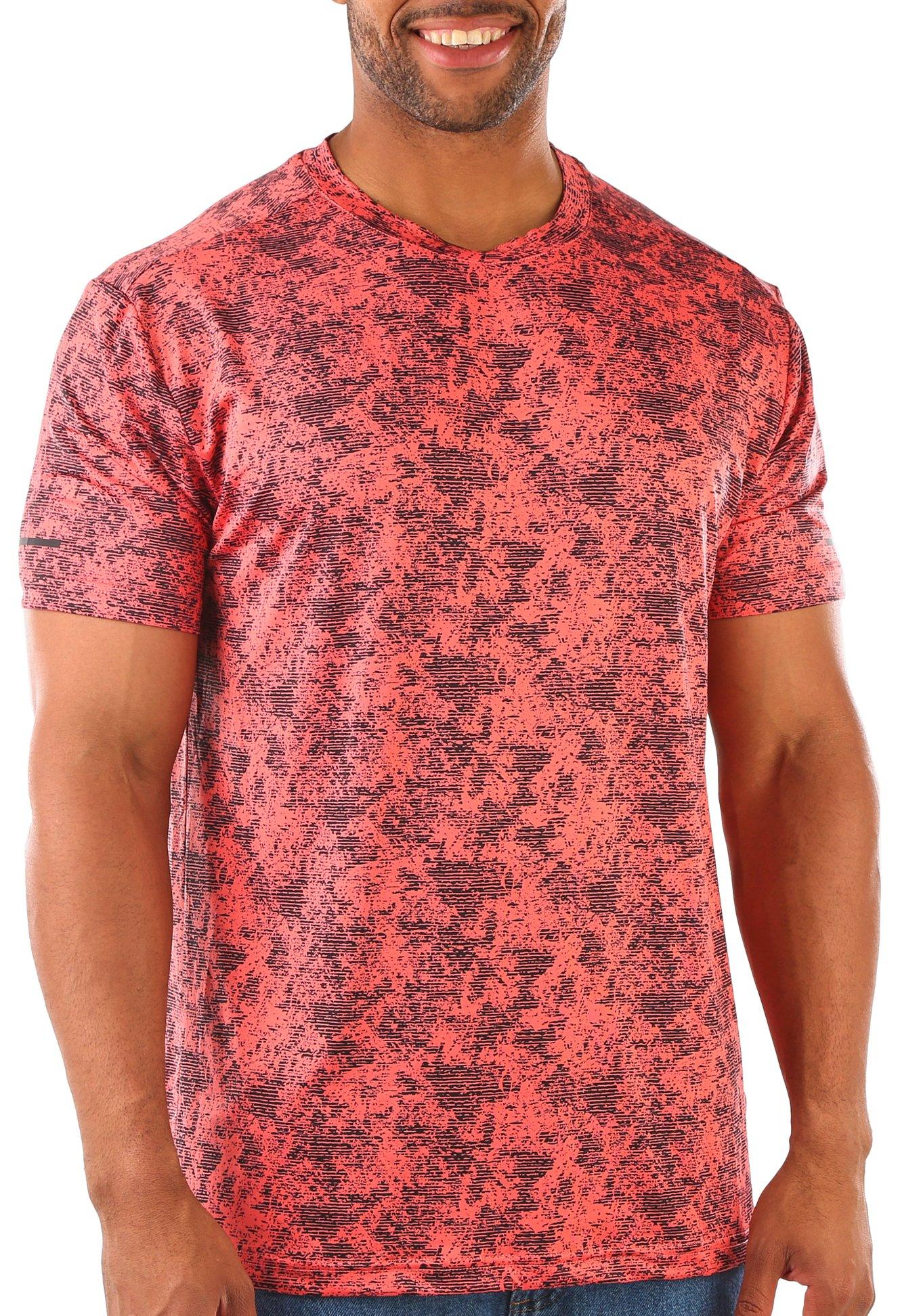 RB3 Active Mens Abstract Print Performance T-Shirt