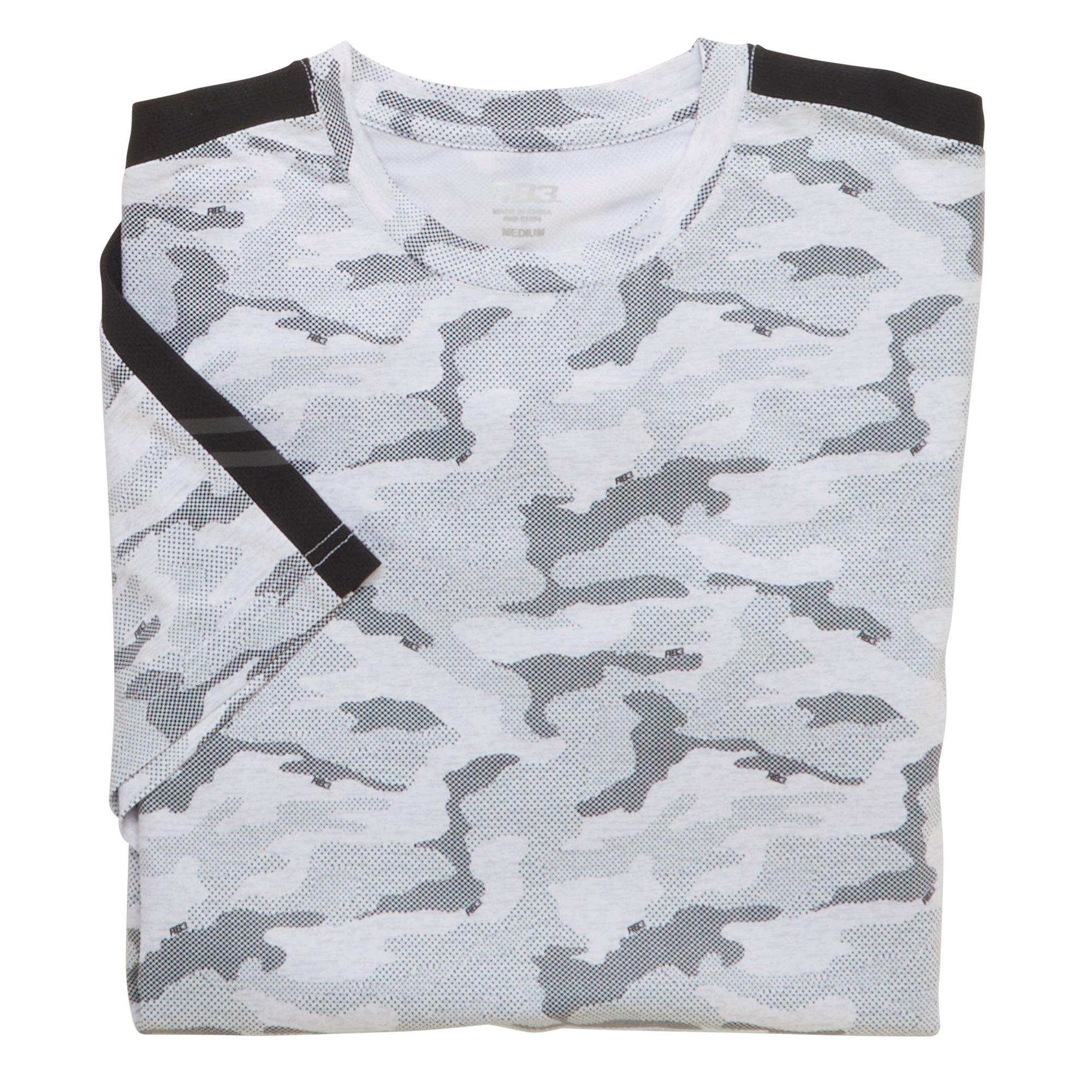 Mens Dotted Camo Mesh Shoulder Performance T-Shirt