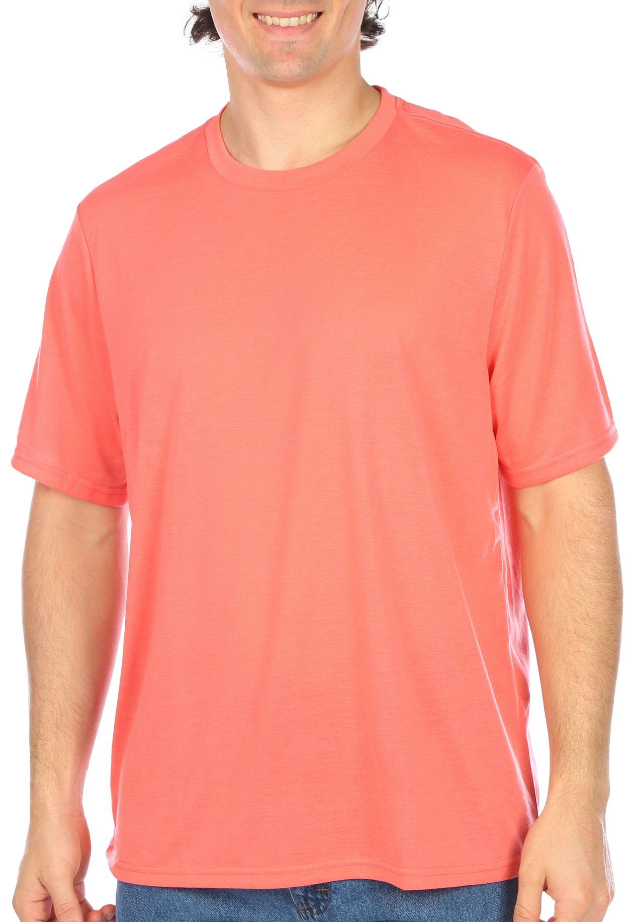 Mens Solid Quick Dry Short Sleeve T-Shirt