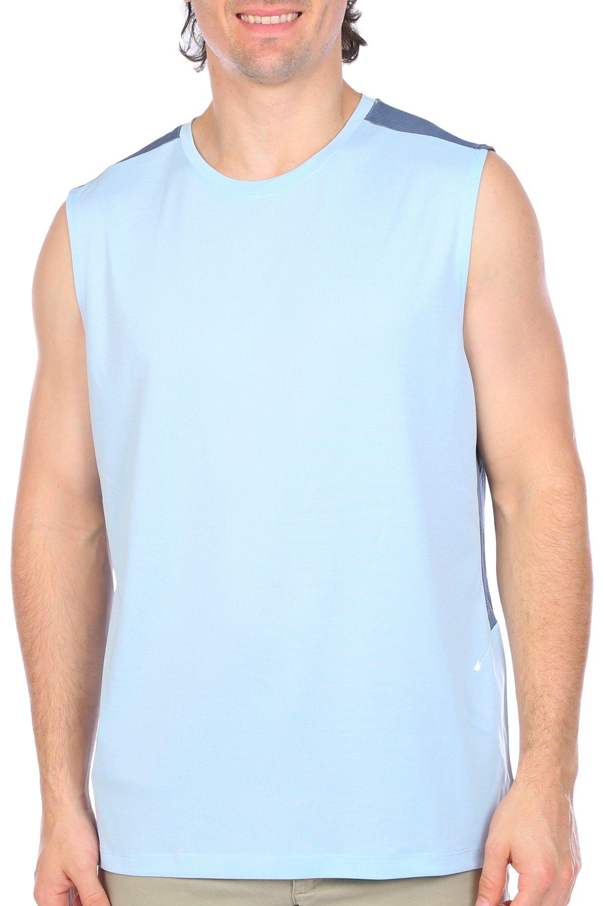 RB3 Active Mens Performance Coloblock Mesh  Muscle Top