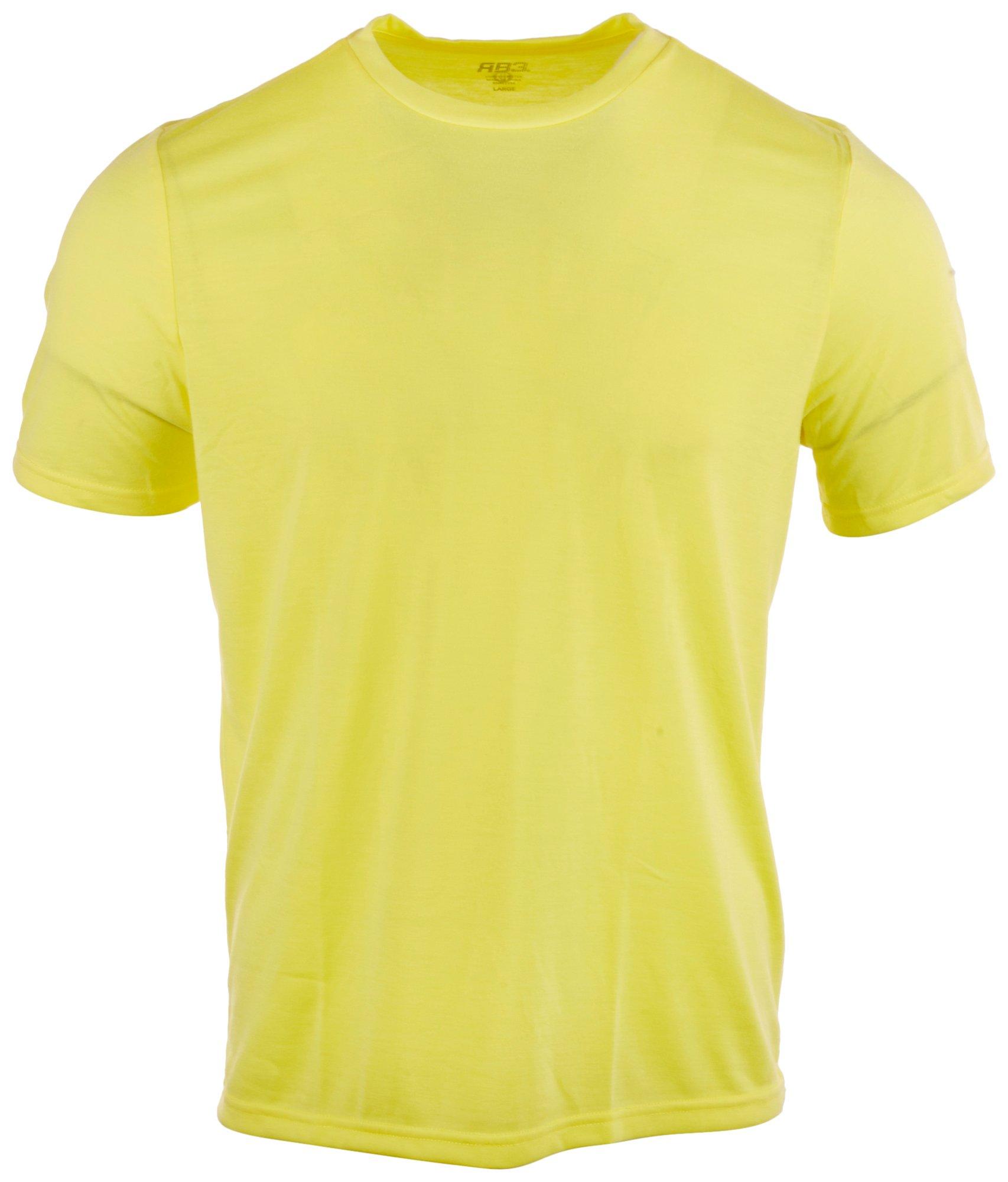 RB3 Active Mens Heathered Quick Dry Short Sleeve