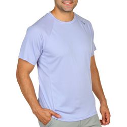 Alive Mens Solid Bubble Qwick-Dry Short Sleeve T-Shirt