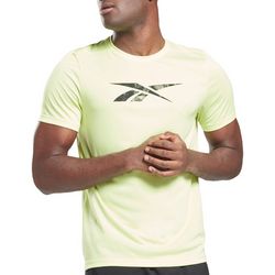 Reebok Mens Workout Ready Graphic Logo Short Sleeve T-Shirt