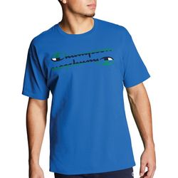 Champion Mens Double Logo Graphic Crew Neck T-Shirt