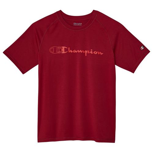 Champion Mens Double Dry Graphic Sport Short Sleeve