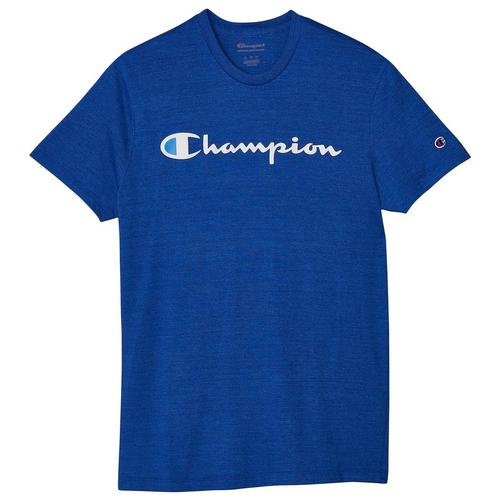 Champion Mens Graphic Powerblend Script Logo T-Shirt