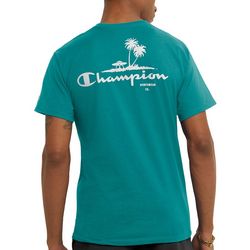 Champion Mens Ufo Palm Tree Classic Graphic T-Shirt