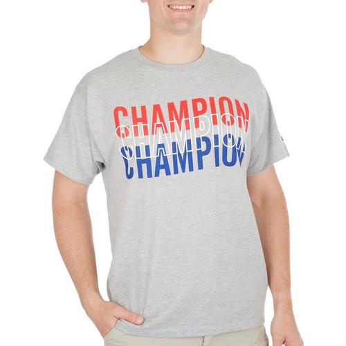 Champion Mens Logo Screen Print Short Sleeve T-Shirt