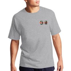 Mens Boxed Camo Chest Grid Logo T-Shirt