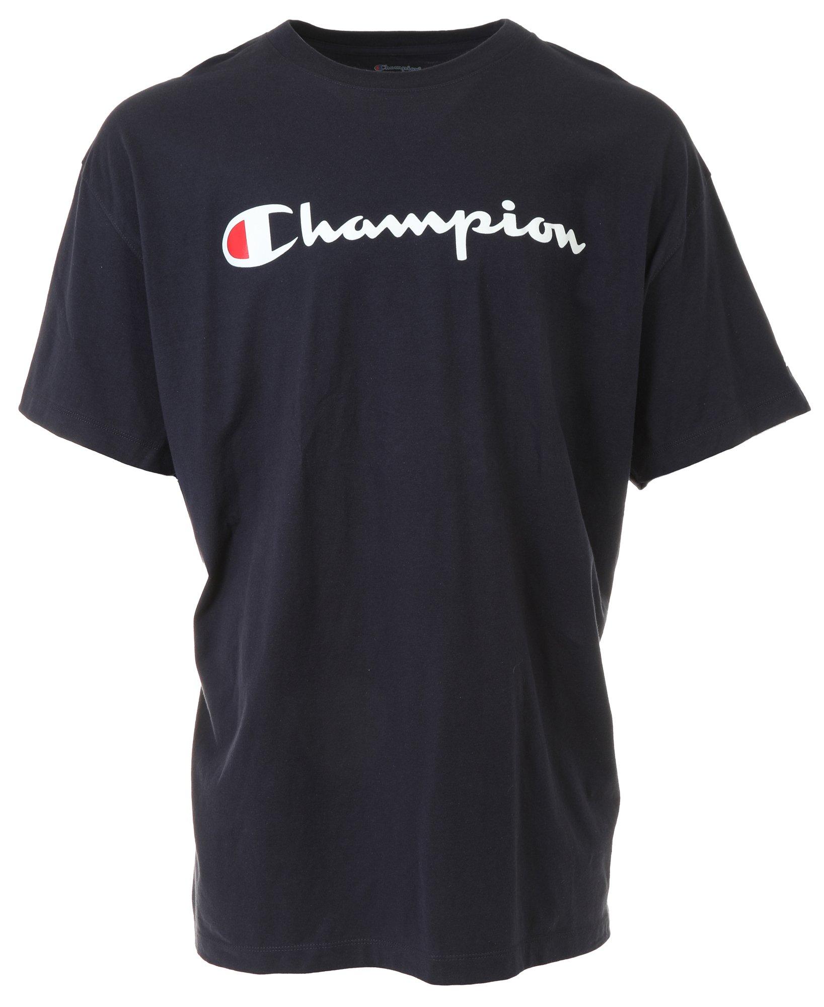Champion Mens Big & Tall Classic Jersey Script  T-Shirt