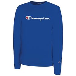 Champion Mens Long Sleeve Script Logo T-Shirt
