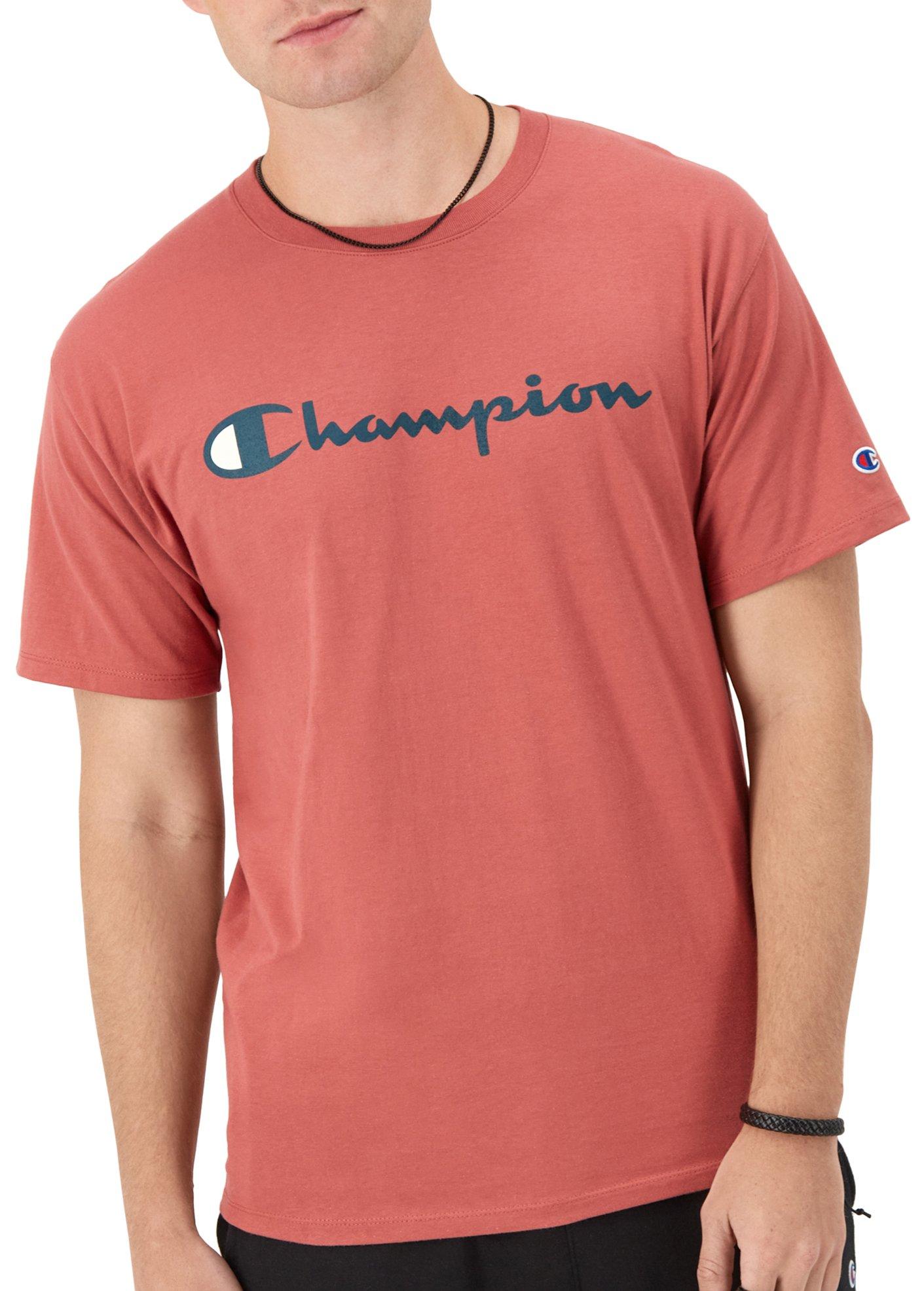 Champion Mens Classic Graphic Script T-Shirt
