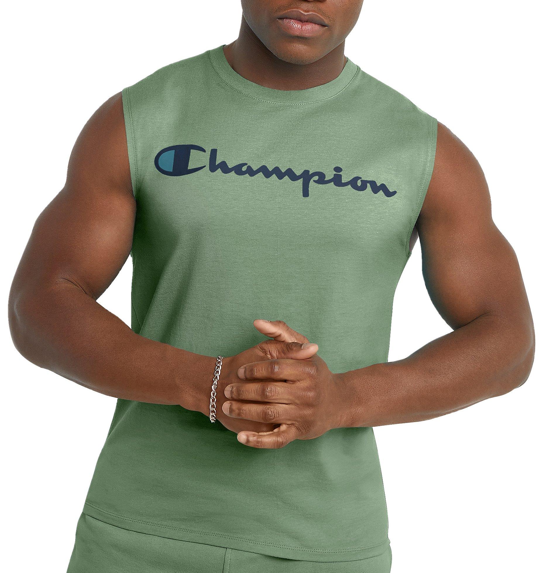 Mens Graphic Logo  Muscle Solid  T-Shirt