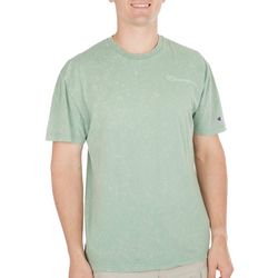 Champion Mens Logo Acid Wash Short Sleeve T-Shirt
