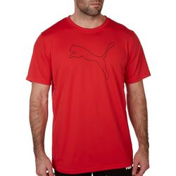 Puma Mens Solid Vented Running and Training T-Shirt