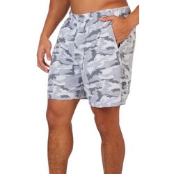 RB3 Active Mens Dotted Camo Zip Pocket Running Shorts