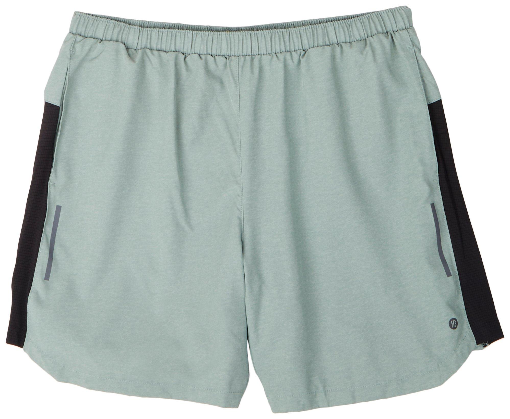 Mens 7 in. Solid 2-in-1 Brief Running Shorts