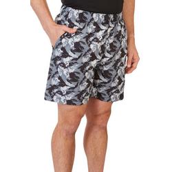 Mens 7 in. Print Woven Active Shorts