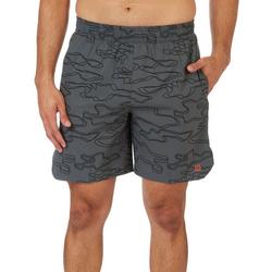 Mens 7 in. Woven Camo Performance Shorts