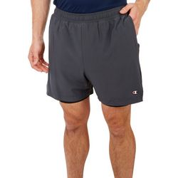 Champion Mens 5 in. Solid Woven W/ Liner Athletic Shorts