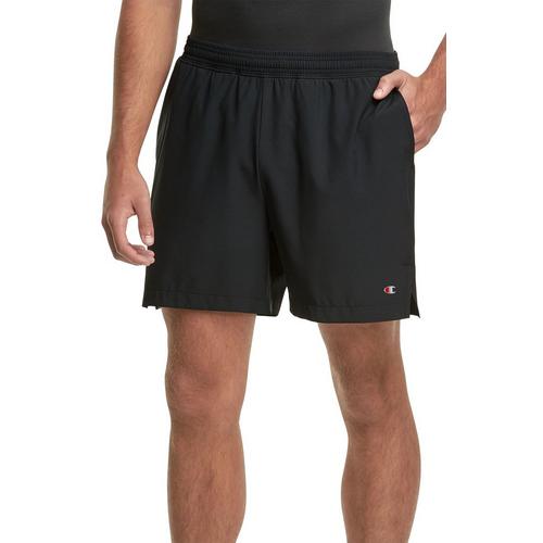 Champion Mens Solid Logo Woven Shorts