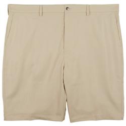 Mens Big & Tall 10.5in. Solid Flat Front Shorts